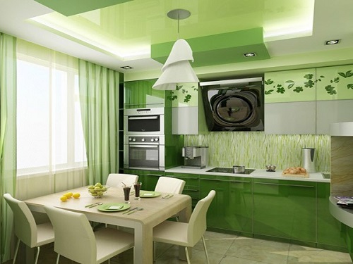 Зеленый цвет кухни