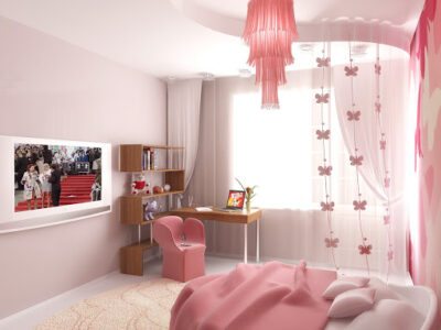 Современный дизайн комнаты для девочки подростка